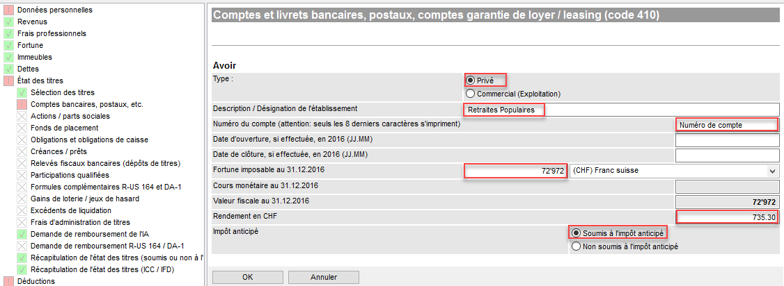 Comptes et livrets bancaires